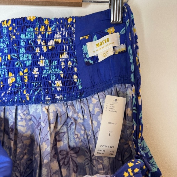 NWT Maeve Blue Floral Skirt Set Size L - Picture 5 of 6
